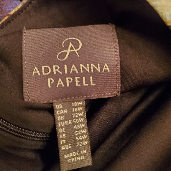 Adrianna Papell Fall Dress 18W - Picture 3 of 11